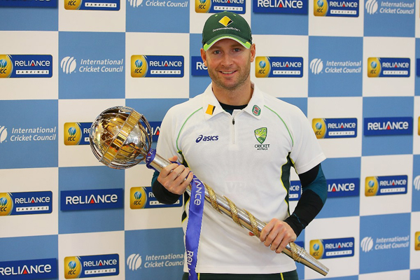 Michael Clarke wins Reliance ICC Test mace